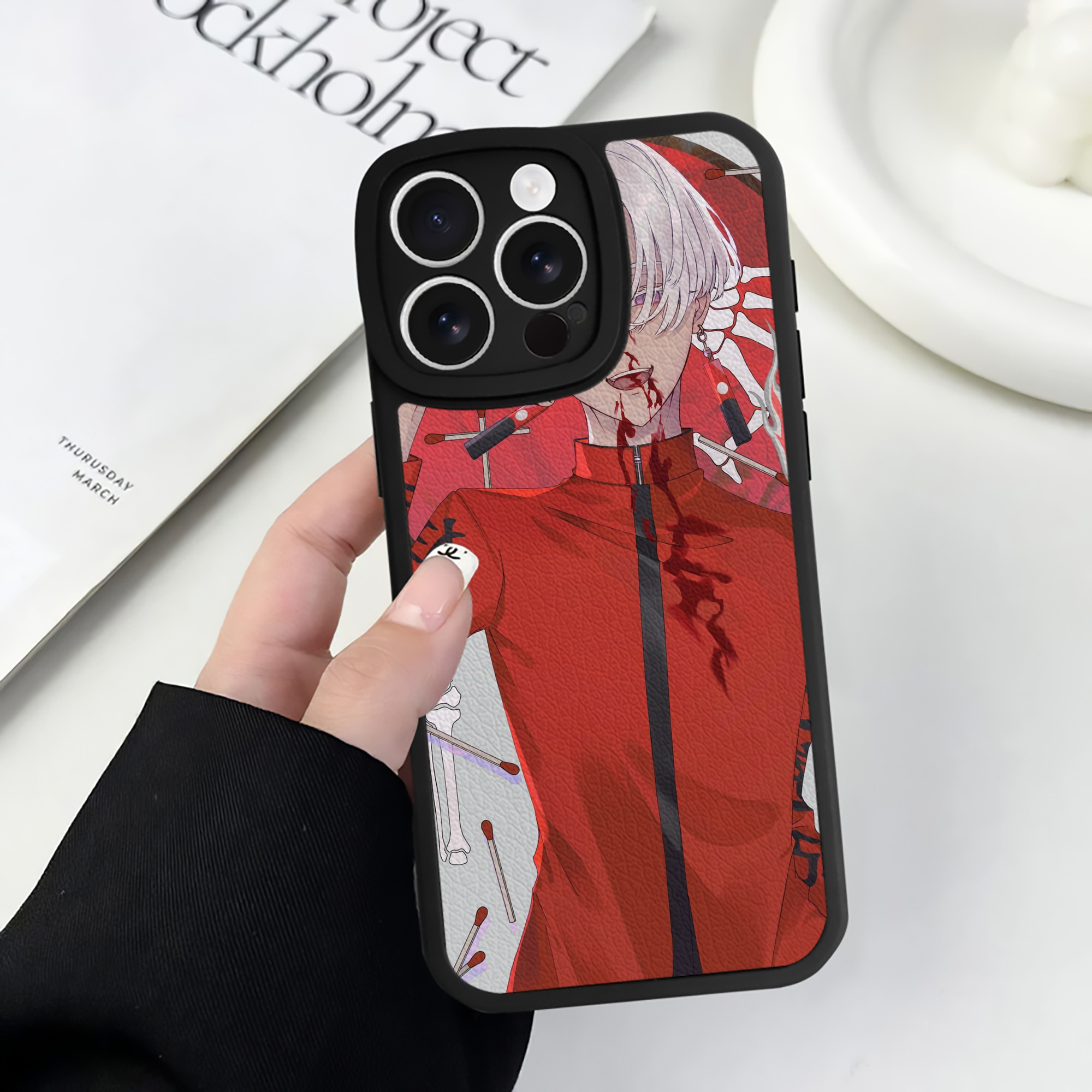 （画像用） 東京リベンジャーズ Tokyo Revengers 【iPhone 16シリーズ対応】シリコンスマホケース（レザー調） 材質：シリコン